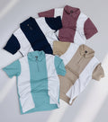 A Combo of 2 Striped Zipper Polo T Shirts Rs. 599 Only