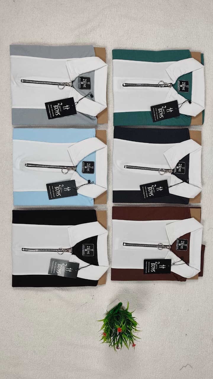 Combo of 4 Striped Zipper Polo T Shirts Rs. 999 Only
